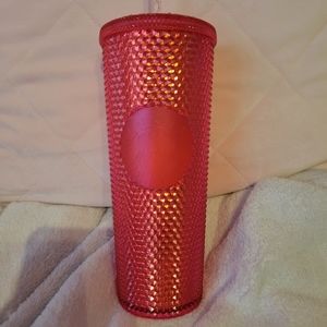 Starbucks 2019 Holiday Neon Pink Studded Tumbler 24 oz rare